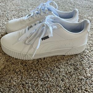 Puma White Low-Top Platform Sneakers